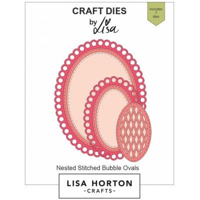 Lisa Horton Crafts Dies - Nested Stitched Bubble Ovals